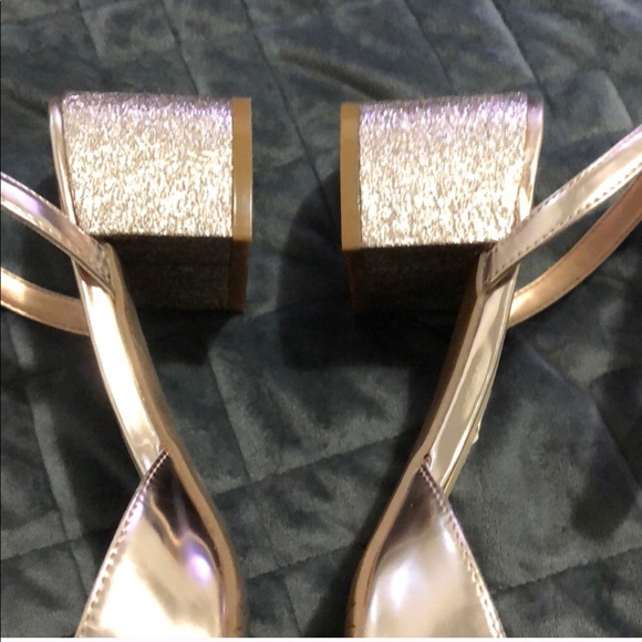 Abound Rose gold/glitter heels - Picture 4 of 7